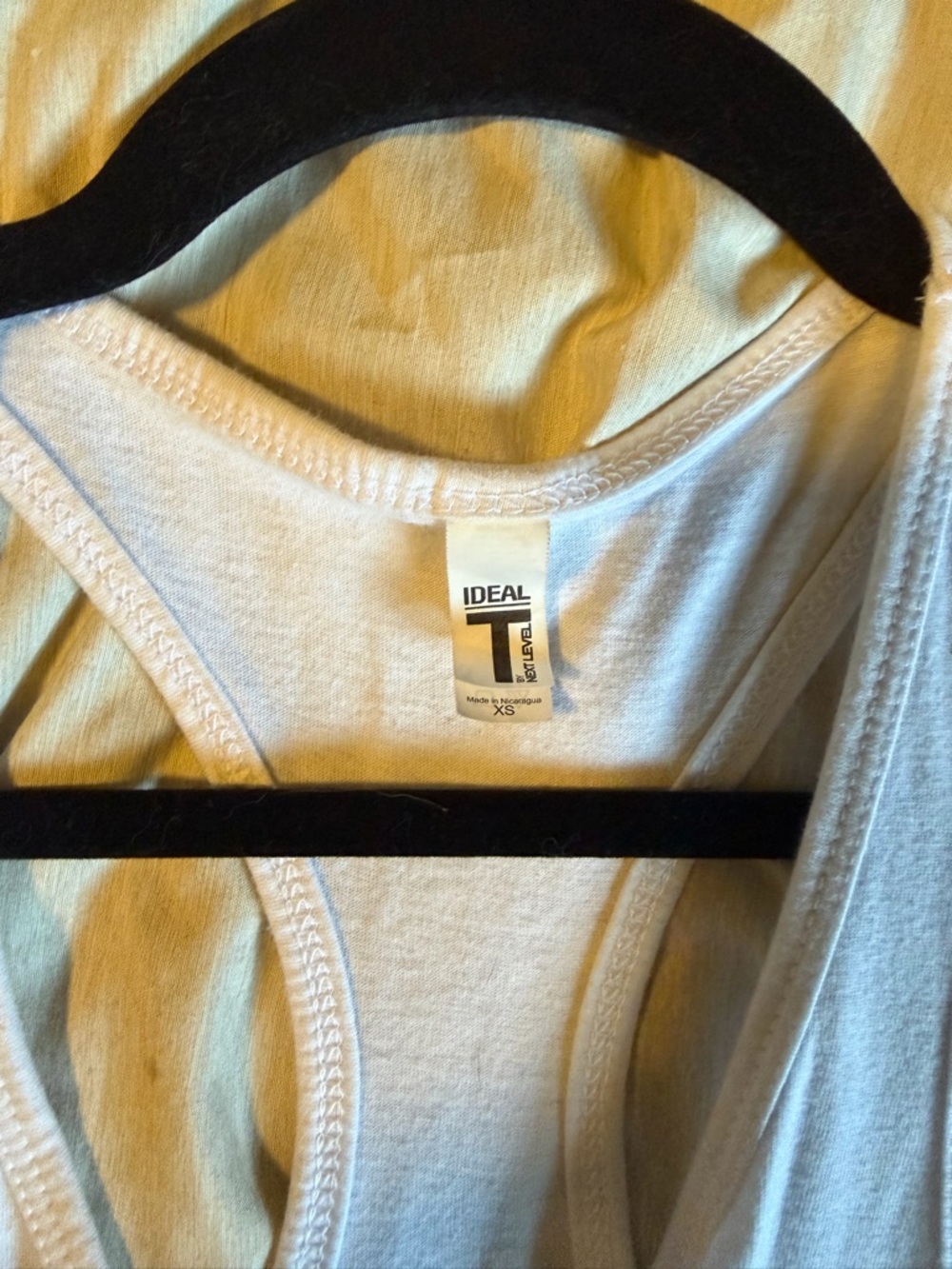 Next Level Apparel White Racerback Tank Top with Multicolor 'Strong AF' Graphic - Picture 3 of 3